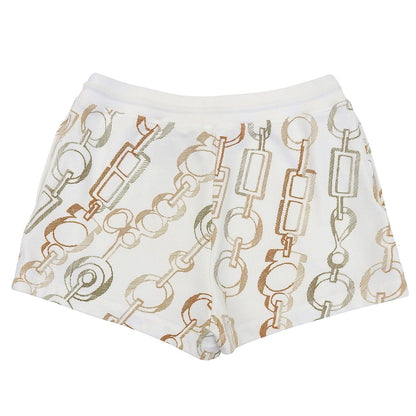 Hermes Re Boucles Dress Buckle 100% Cotton Shorts White — view 2