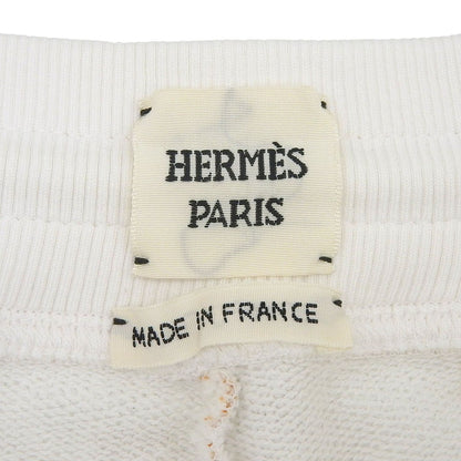Hermes Re Boucles Dress Buckle 100% Cotton Shorts White — view 5