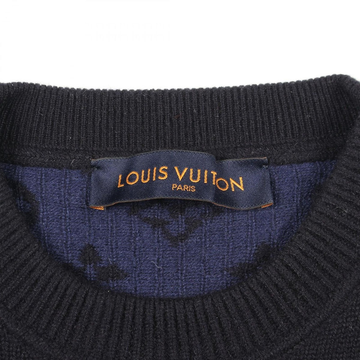 Louis Vuitton Knit Half and Monogram Cashmere Wool Sweater — view 3