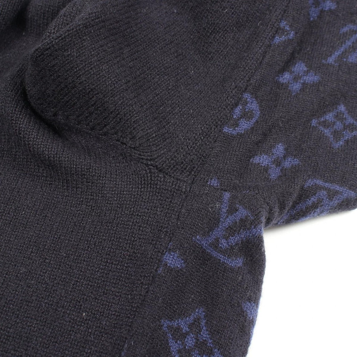 Louis Vuitton Knit Half and Monogram Cashmere Wool Sweater — view 7