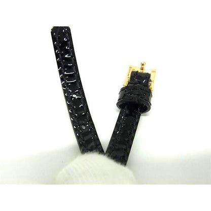 Gucci Leather Bracelet Bangle Accessory Black Fs1716 — view 3