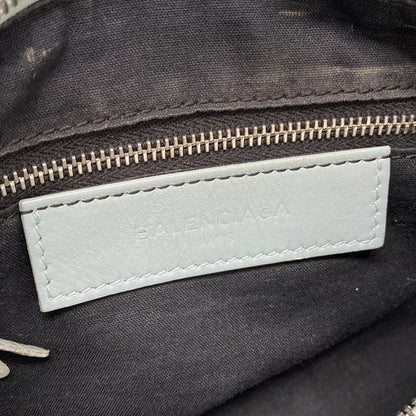 Balenciaga Handbag Classic Mini Twiggy 327103 Light Blue Coated Leather