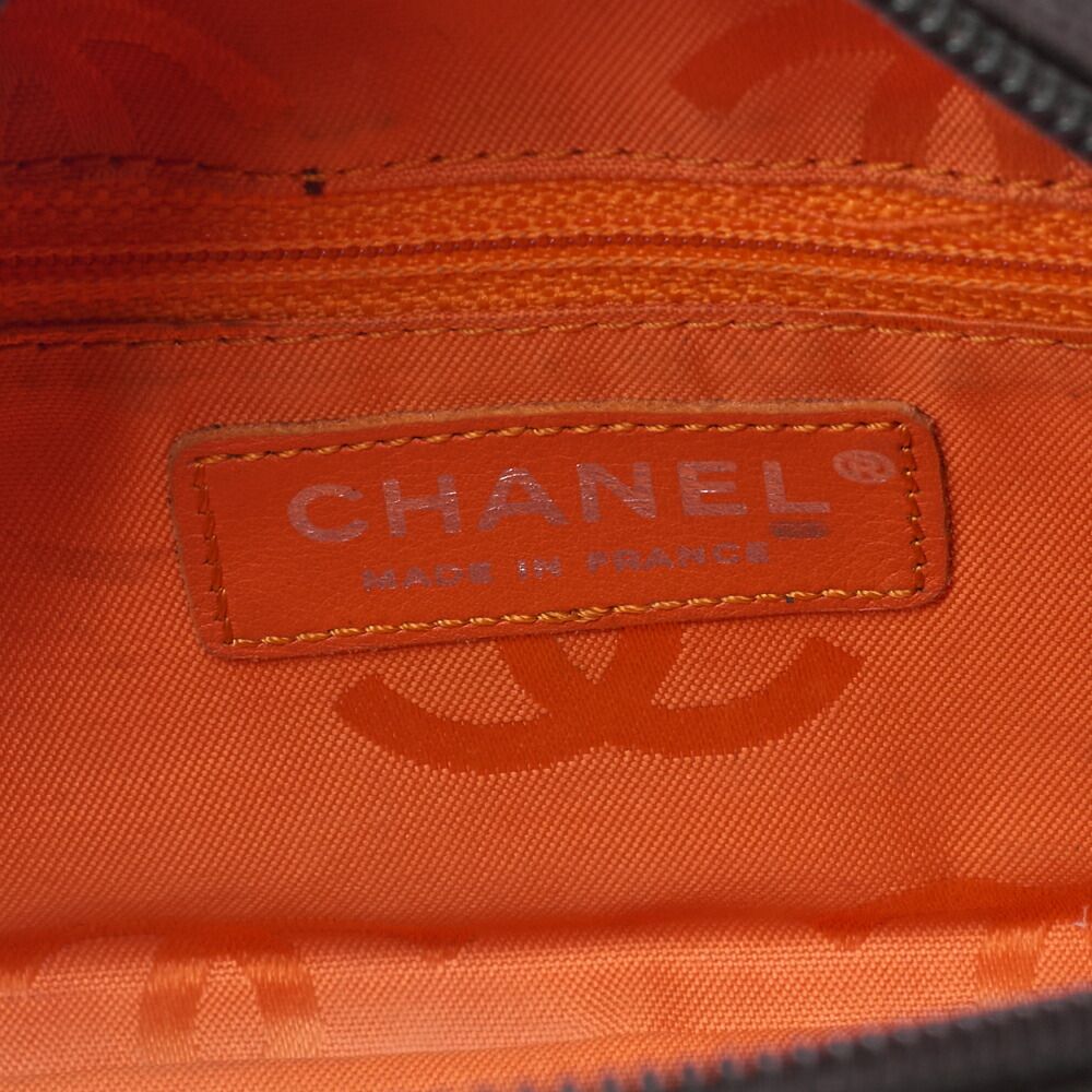 Chanel Cambon Line Calfskin And Enamel Mini Tote Bag In Brown With Silver