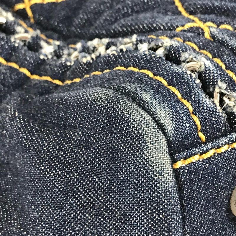 Chanel Shoulder Bag CC Coco Mark Chain Logo W Chain Denim Blue