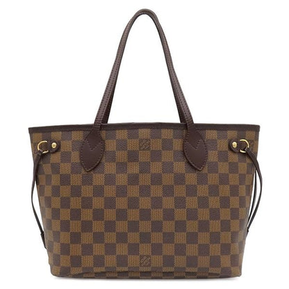 Louis Vuitton Tote Bag Neverfull PM Damier Canvas Ebene Gold Brown