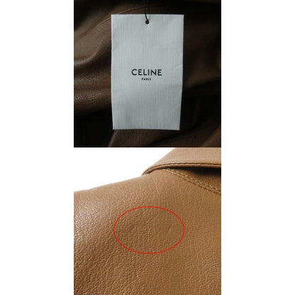 Celine 2 H Mock Neck Grained Leather Combinaison With Triomphe — view 10