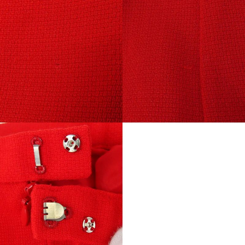 Christian Dior Skirt 11 Wool Polyester Cupro Red None With Pockets Apparel