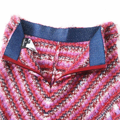 CHANEL P72981 Alpaca Silk Fishtail Tweed Skirt With Coco Mark Buttons Pink