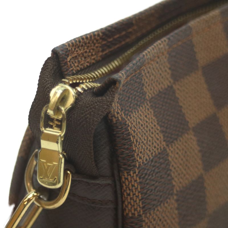 Louis Vuitton 00 N51982 Damier Trousse Makeup Handbag Pouch Brown Women