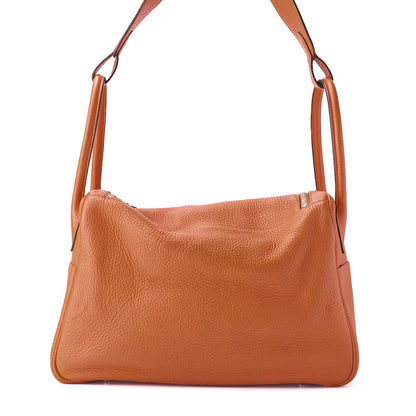 Hermes Lindy 34 Shoulder Bag Taurillon Clemence Orange Poppy Orange Poppy
