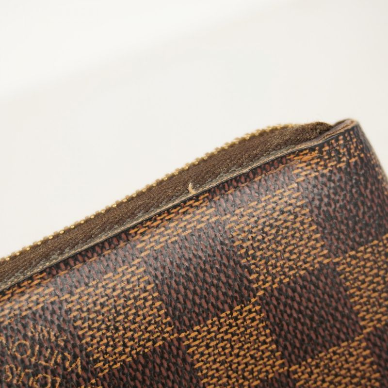 Louis Vuitton Long Wallet Damier Zippy Wallet N60015 Ebène Men Women Unisex