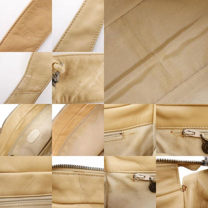 Chanel Coco Mark Lambskin Beige Women's Shoulder Bag