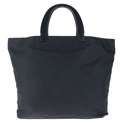 Prada Tessuto Triangle Logo Plate Black Nylon/plastic Tote Handbag Ladies 504894