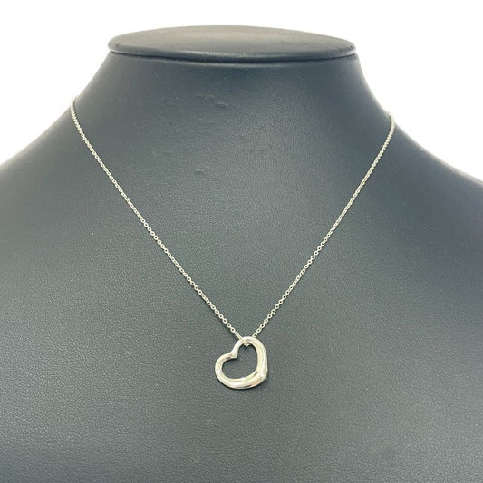 Tiffany & Co Silver Open Heart Necklace 2.2 g 925 Engraved