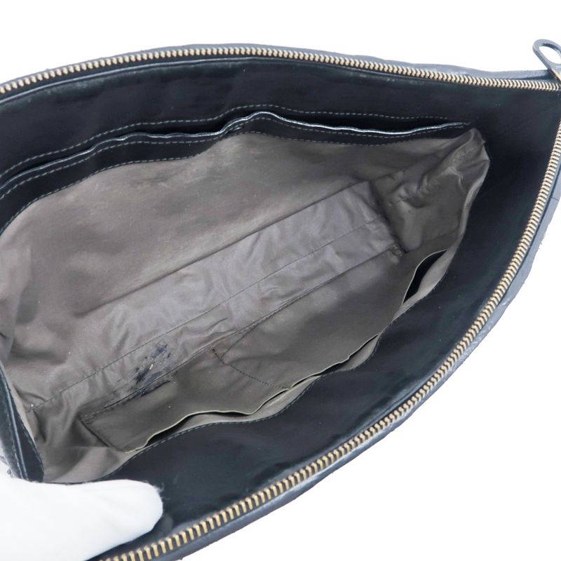 Bottega Veneta Clutch Bag Black Intrecciato Black 405912 Leather Men's
