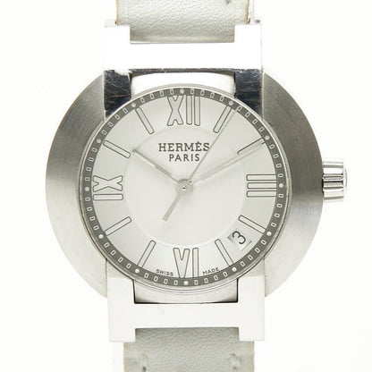 Hermes Nomade Silver Gray Stainless Steel Leather Shoulder Bag