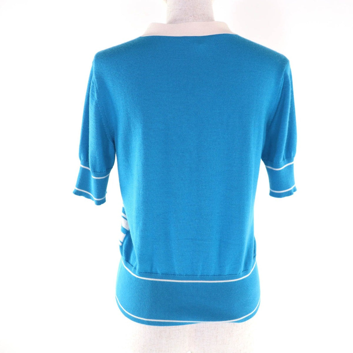 Hermes Cashmere Silk Blend Silver Series Button Chaine D'ancre — view 3