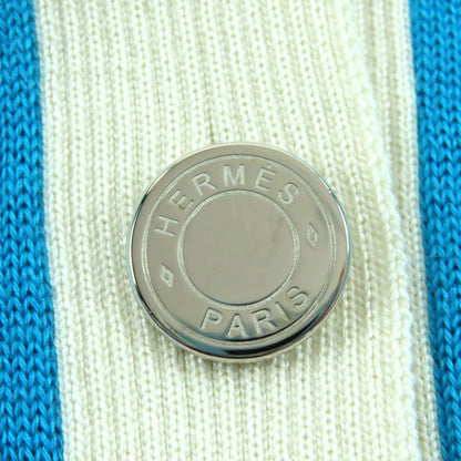 Hermes Cashmere Silk Blend Silver Series Button Chaine D'ancre — view 6