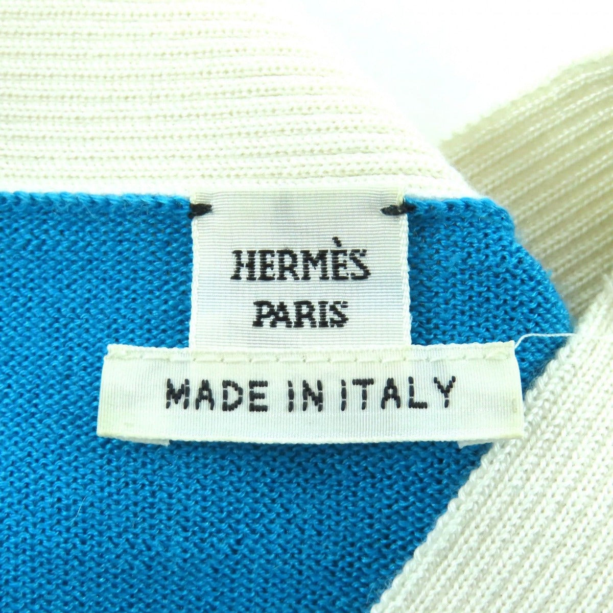 Hermes Cashmere Silk Blend Silver Series Button Chaine D'ancre — view 7