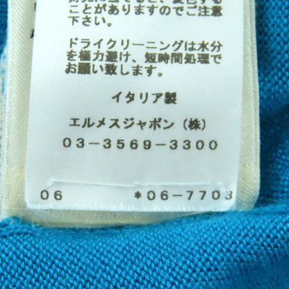 Hermes Cashmere Silk Blend Silver Series Button Chaine D'ancre — view 10