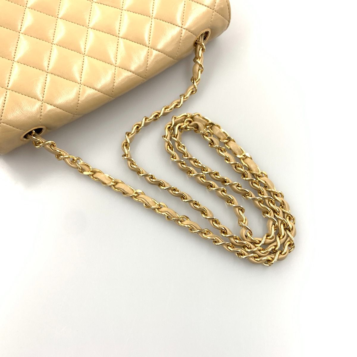 Chanel Matelasse Single Flap Chain Shoulder Bag Khaki