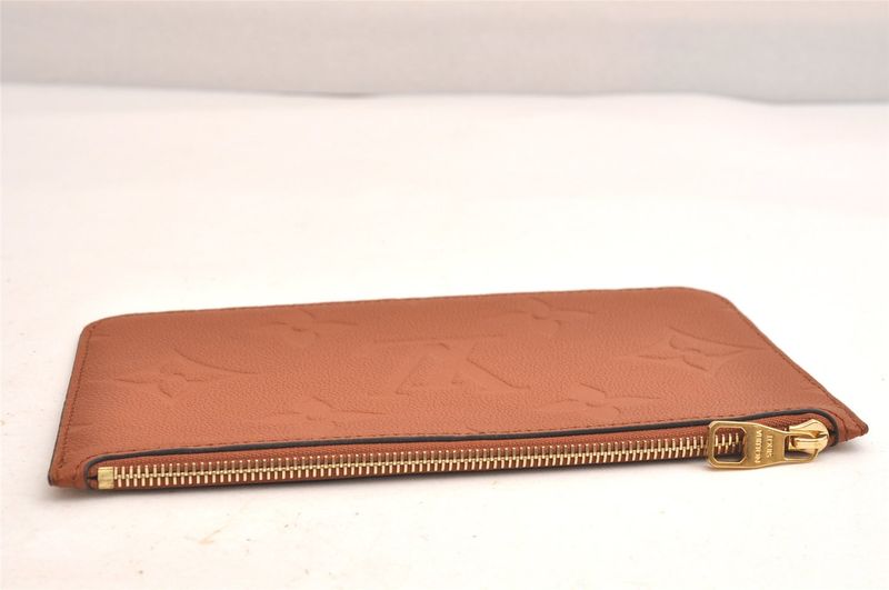 Louis Vuitton Monogram Empreinte Neverfull Pouch Wallet Brown LV 3391n