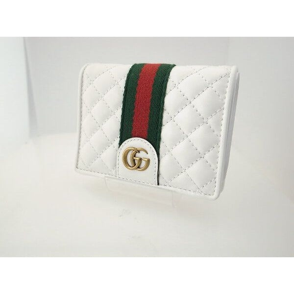 Gucci Double Case Mini Wallet White