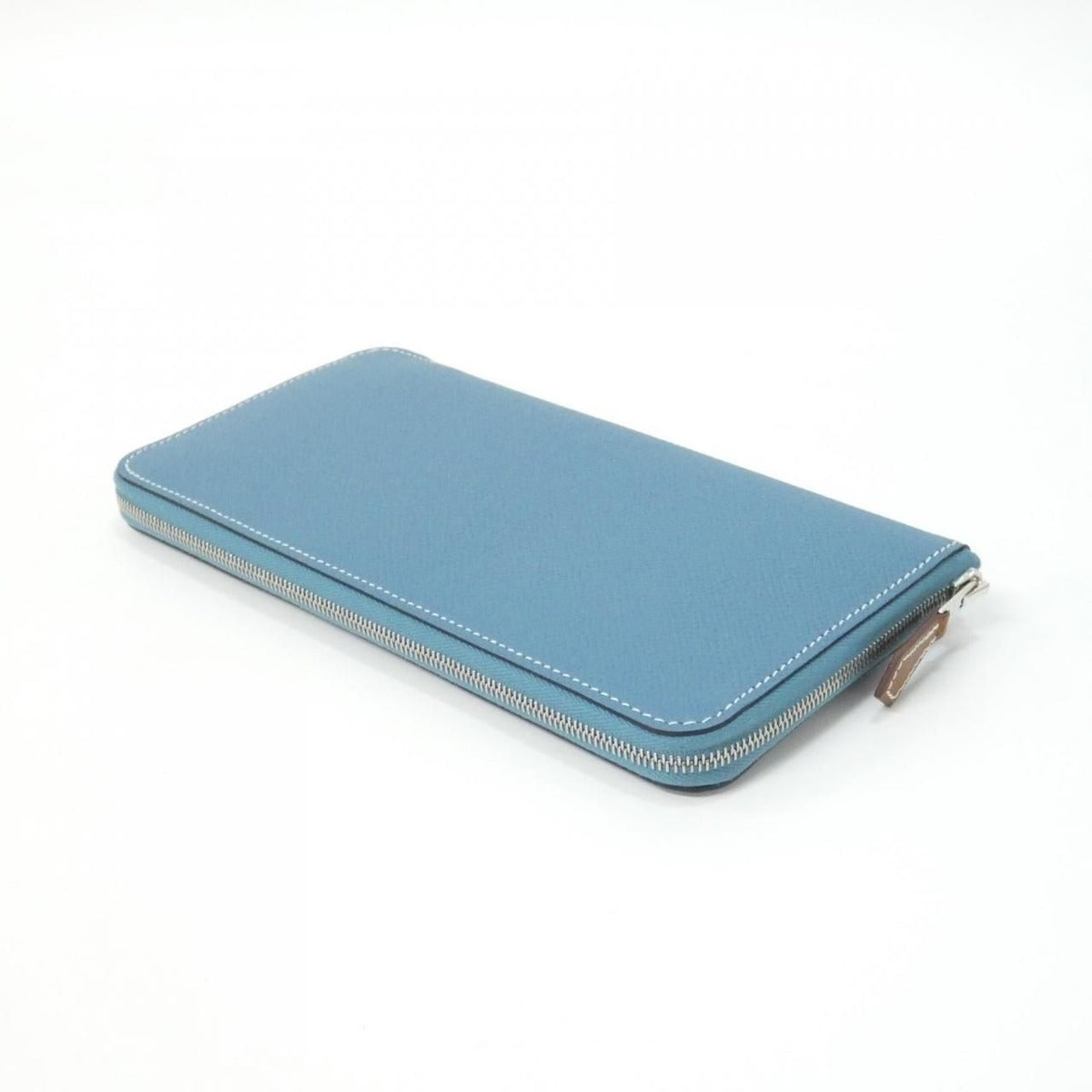 Hermes Aunage Rodeo Des Cowgirl Silk in Classic Wallet New Blue Jean — view 2