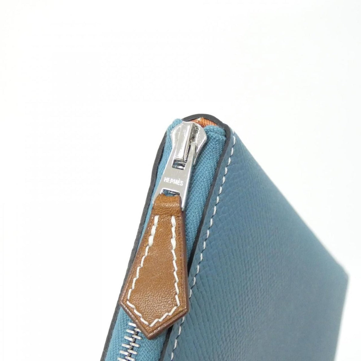 Hermes Aunage Rodeo Des Cowgirl Silk in Classic Wallet New Blue Jean — view 3