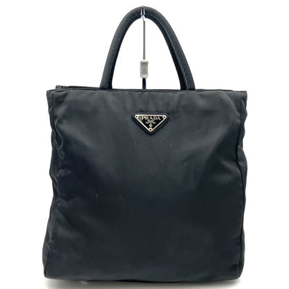 Prada Handbag Nylon Black Nylon Women Men