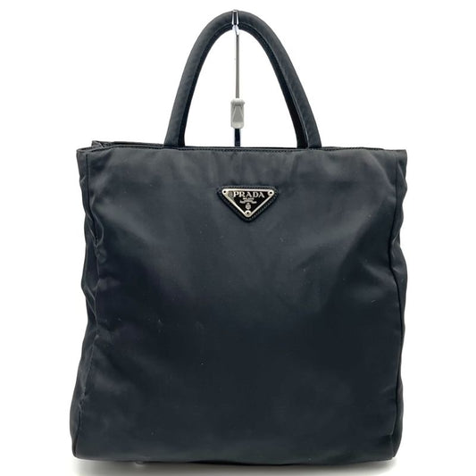 Prada Handbag Nylon Black Nylon Women Men