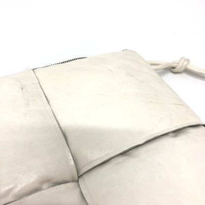 Bottega Veneta Clutch Bag Maxi Intrecciato Leather White