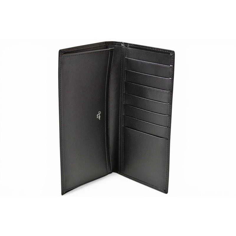 Cartier Wallet Billfold Leather Pasha Black Silver — view 4