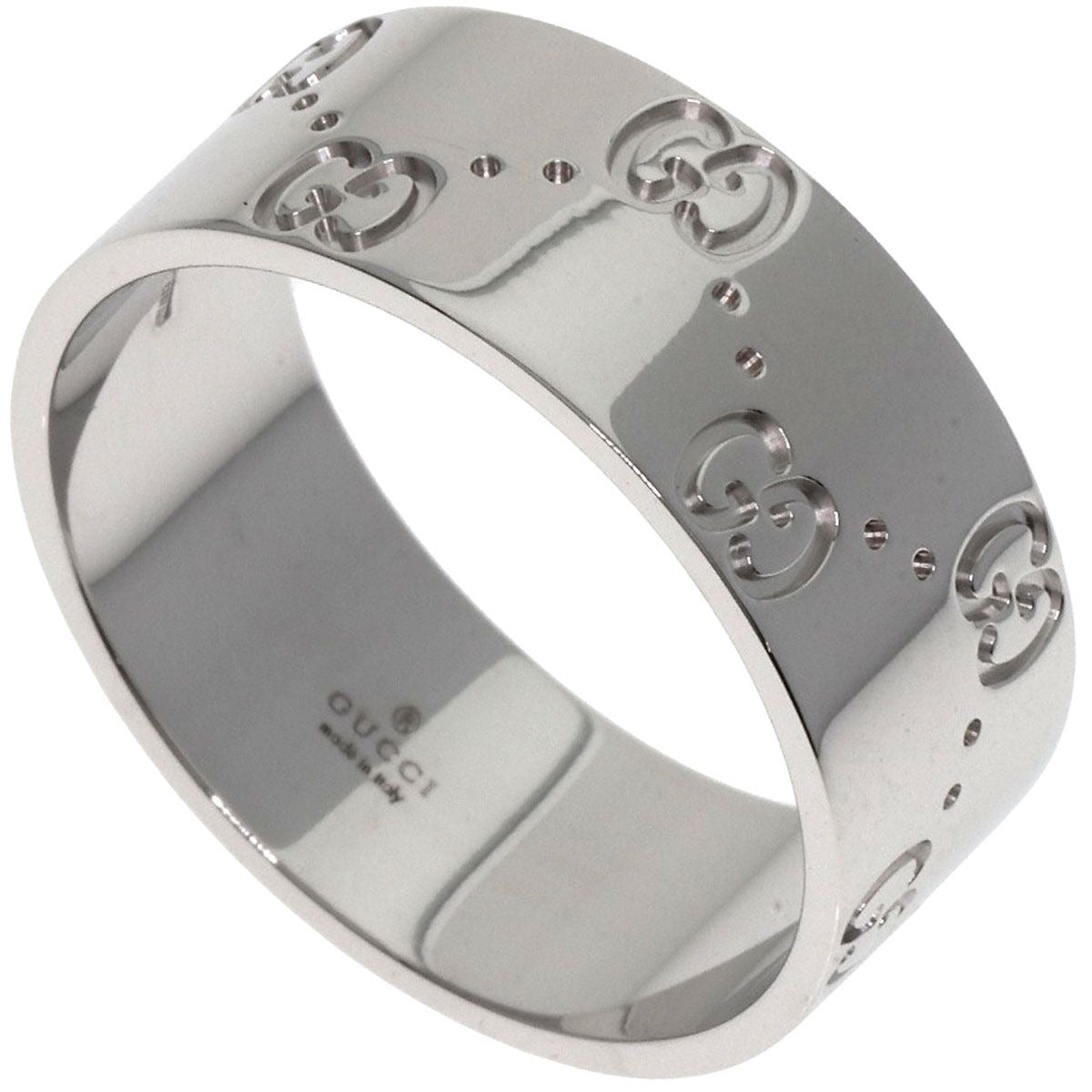 Gucci GG Icon Wide Ring 18K White Gold