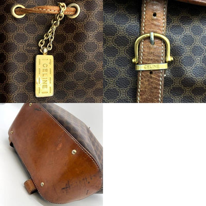 Celine MC96 Backpack Daypack Backpack PVC Leather Macadam Brown Color Casual