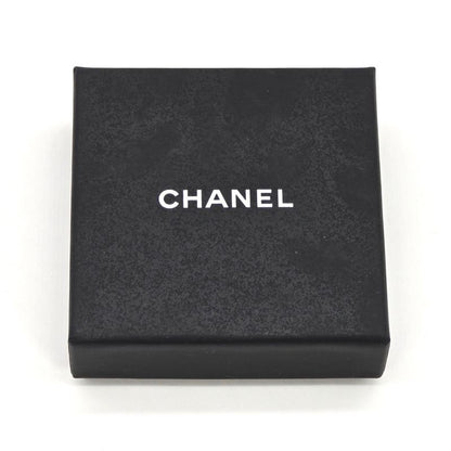 Chanel Coco Mark Earrings Binaural Ball Drop Border Blue/silver Color Gold