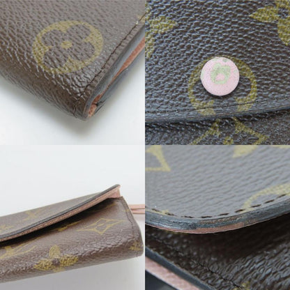 Louis Vuitton Long Wallet Portefeuille Emilie M61289 Monogram Brown Rose