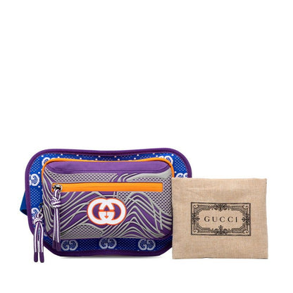 Gucci GG Nylon Belt Bag 752102 Blue Purple Orange Nylon Rubber Men's Gucci