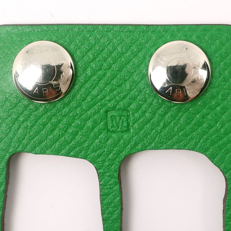 Hermes Bangle Petite Ash Ecaille Togo Green □M Ladies 11g Bracelet