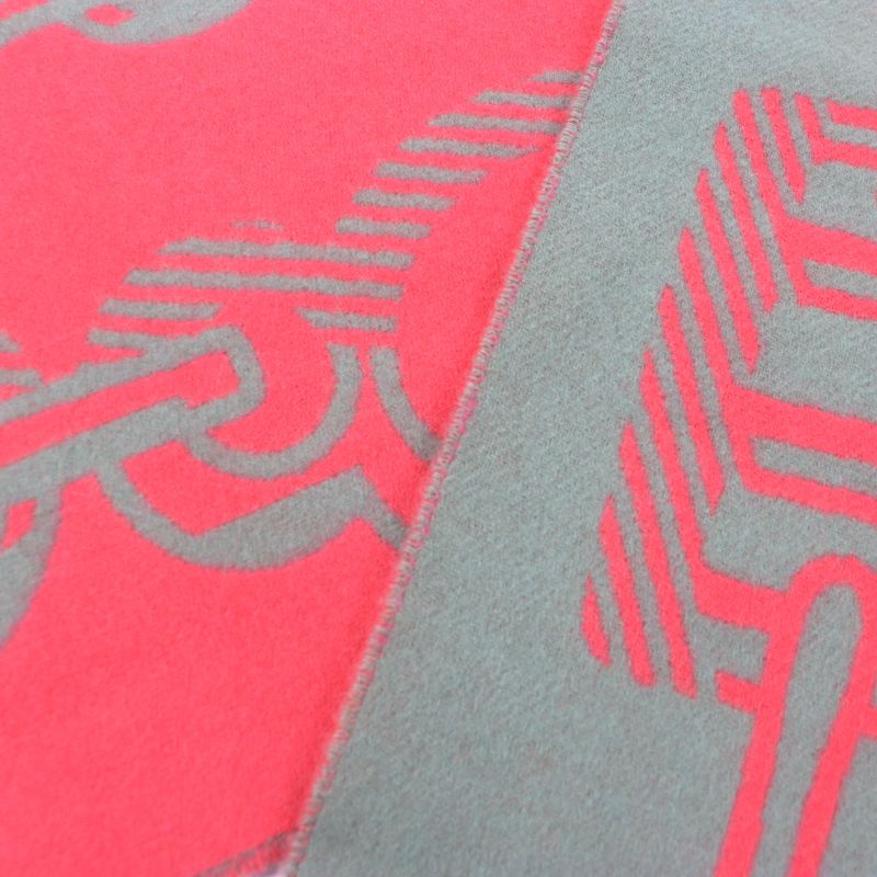  Hermes Dre Buckle 100% Cashmere Fringed Scarf Glaze Pink With Box Made In