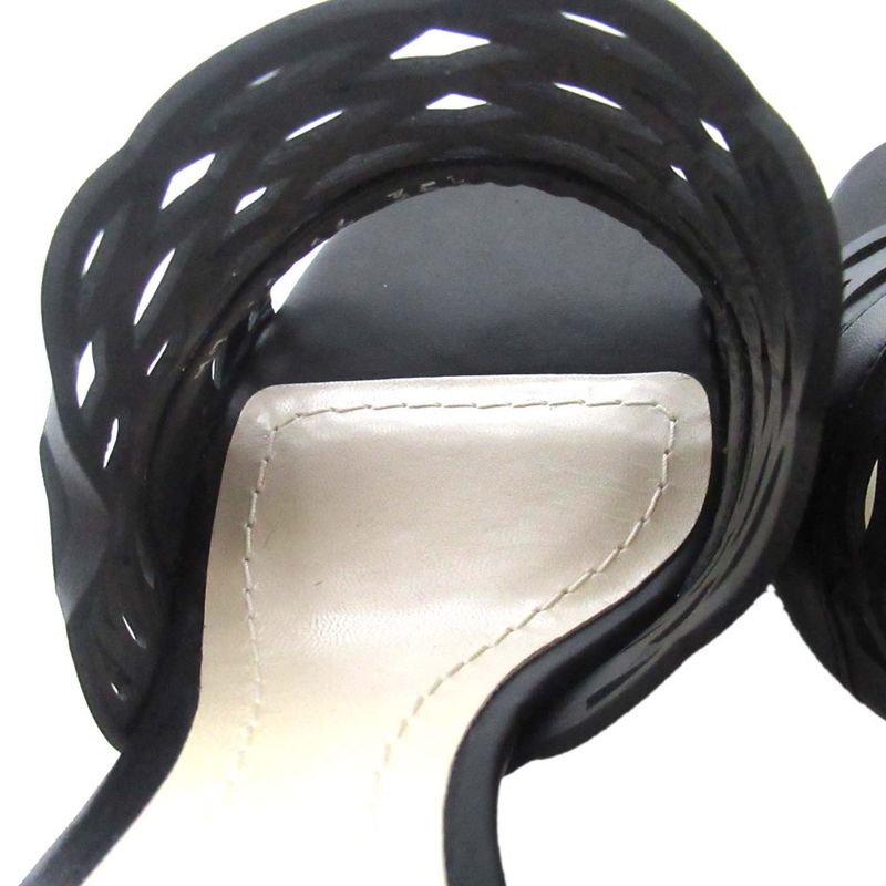 Unused Christian DIOR Tattoo Leather Ankle Strap High Heel Sandals 35.5d