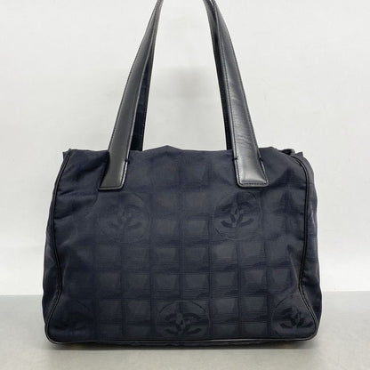 Chanel Tote New Travel Nylon Black Gold Hardware Women's