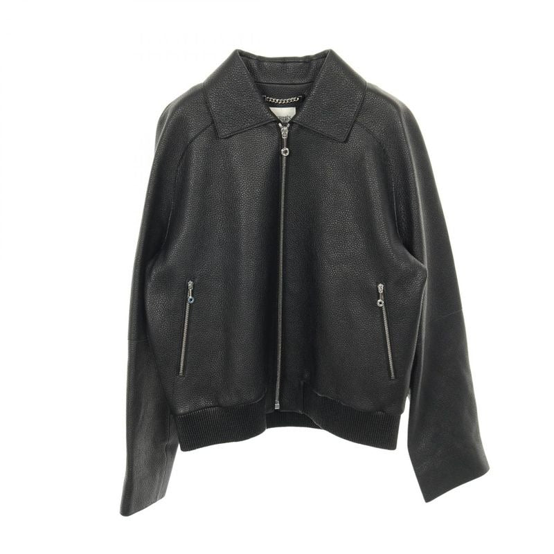 Hermes Blouson Jacket Black Leather