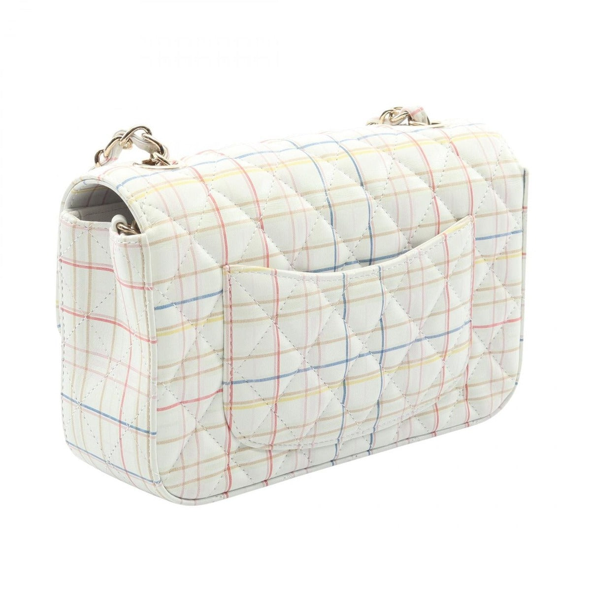 Chanel Shoulder Bag Mini Quilted 20 White Multi Leather — view 2