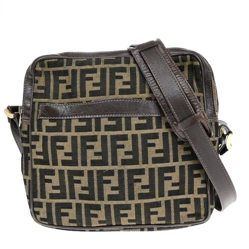 Fendi Shoulder Bag Zucca Pattern Brown 63ka298