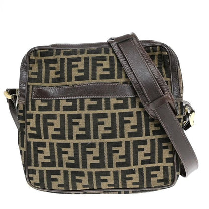 Fendi Shoulder Bag Zucca Pattern Brown 63ka298