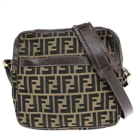 Fendi Shoulder Bag Zucca Pattern Brown 63ka298