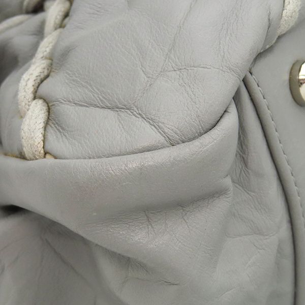 Chanel Tote Bag Ultra Stitch Lambskin Gray Silver Hardware Chain Shoulder Coco