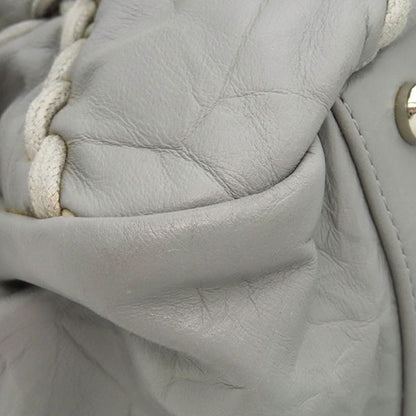 Chanel Tote Bag Ultra Stitch Lambskin Gray Silver Hardware Chain Shoulder Coco