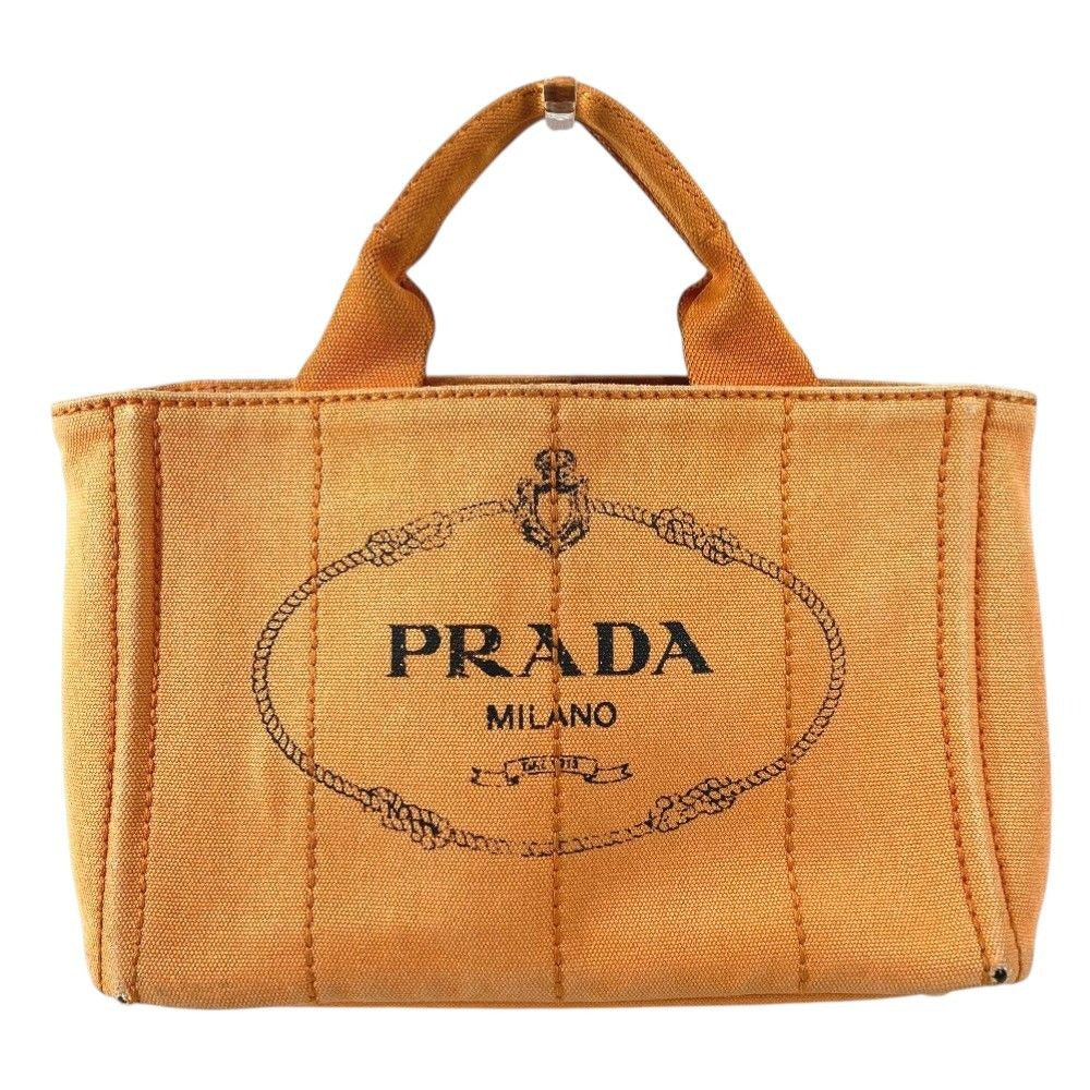 Prada Handbag Canapa Logo Canvas Orange